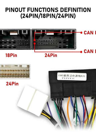 Decoder CAN Bus 24Pin/18Pin/24Pin per Hyundai Tucson Elantra Kia Sportage Ceed, SWC, Plug & Play, Adattatore Android 16-Pin