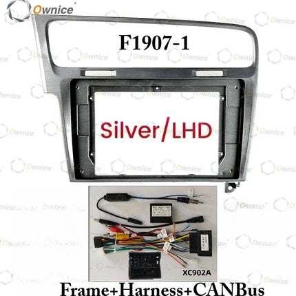 Owince Autoradio Fascias Telaio Per Volkswagen VW Golf 7 MK7 2013 - 2020 Pannello Stereo Cablaggio Cavo di Alimentazione Canbus Decoder