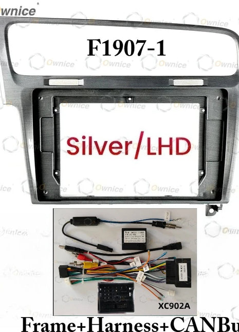 Owince Autoradio Fascias Telaio Per Volkswagen VW Golf 7 MK7 2013 - 2020 Pannello Stereo Cablaggio Cavo di Alimentazione Canbus Decoder