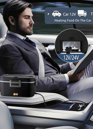 2-in-1 electric lunch box leak-proof portable food warmer 1.5/2/2.5 L microwave bento lunch box with stainless steel container