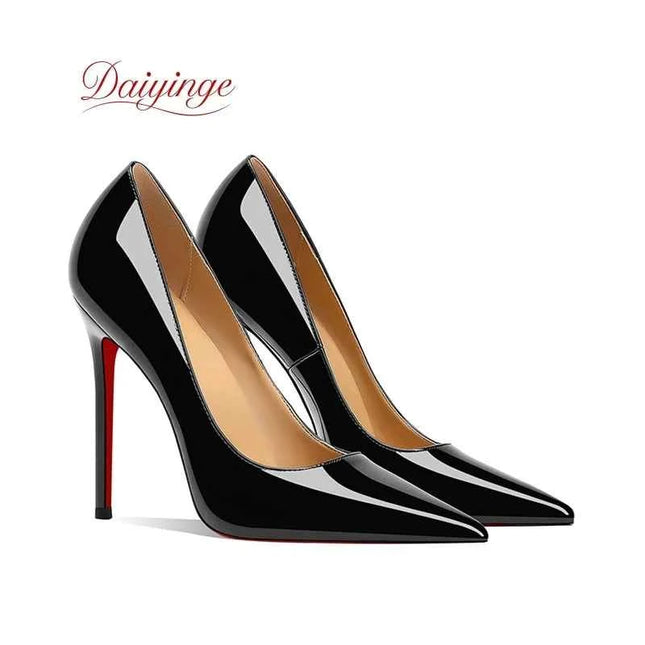 Scarpe da Donna 2026 di Tendenza Lusso con Suola Rossa Tacchi Alti a Punta Stiletto 12 cm Comode per Feste e Cerimonie