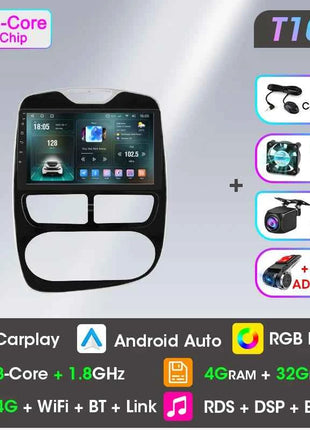 Srnubi 2 Din Android Carplay Car Radio for Renault Clio 4 2012 - 2019 Multimedia Player 2Din GPS Stereo 4G WIFI DVD Head Unit