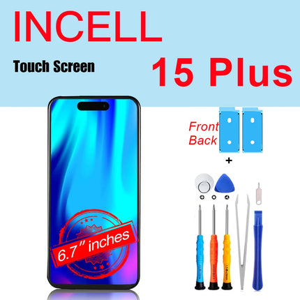 PINZHENG Schermo di alta qualità INCELL LCD OLED per iPhone 14 Pro 15 Plus 13 Pro Max Display per sostituzione iPhone con strumenti