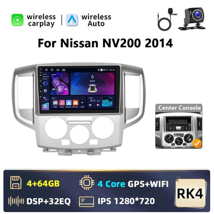 Podofo 9INCH AI Voice Android  2din Car Radio for NV200 NV 200 2009-2014 CarPlay Car Stereo Android Auto 4G GPS Navigation WiFi