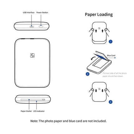 HPRT In-Stock Portable Mini Smart Wireless Mobile Thermal Photo Printer MT53 Portable Photo Color Printer