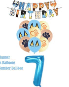 Nuovo cartone animato simpatico cane decorazione festa di compleanno kit cani blu tema buon compleanno piatti tovaglioli tazze stoviglie forniture per bambini