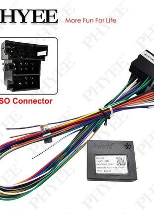 Adattatore per cablaggio Mini-ISO Decodificatore CAN Bus, ritenzione display SWC PDC, P&P 16 pin Android, per Renault Megane Mk2 Fase 2, Clio 3