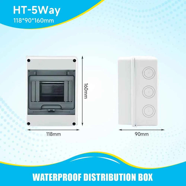 IP65 Waterproof Distribution Box  2/3/5/8/12/15/18/24WAY ABS Plastic Electrical Enclosure HT Series Junction Box