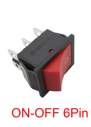 1 pz KCD4 4 pin 6 pin interruttore a bilanciere 16A 250VAC 20A 125VAC ON-OFF/ON-OFF-ON 2 posizioni 3 posizioni con interruttore di alimentazione della luce 31x25mm
