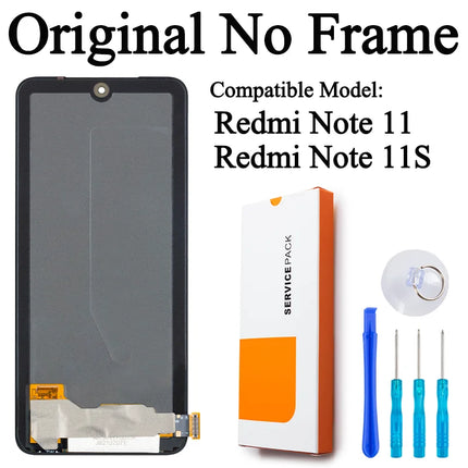 2201117 TG 2201117 SG Premium Lcd per Xiaomi Redmi Note 11 Display Touch Screen Digitizer Pannello di montaggio per Redmi Note 11S LCD
