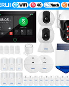 KERUI Sistema di allarme touch screen completo da 7 pollici 4G WIFI Allarme domestico 433 mhz Tuya Allarme antifurto intelligente Funziona con sensori FSK/ASK W204