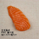 1pcs Simulated Sushi Model Simulated Salmon Fake Japanese Cuisine Simulated Salmon Slices Four Consecutive Pieces Food Model PVC