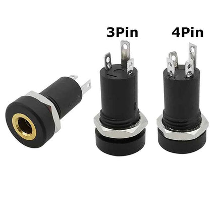 2/5/10 Pz PJ-392A 3.5mm Audio Femmina Martinetti 3/4 Poli Stereo Saldatura Montaggio A Pannello Connettore Con Dadi 3/4Pin Presa Per Cuffie PJ392A