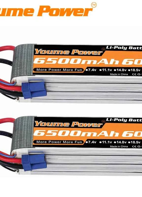 Youme 6S 22.2V 6500mah 5200mah RC Lipo Battery 22.2V XT60 XT90 EC5 RC Airplane Helicopters Car Boat Truck Parts