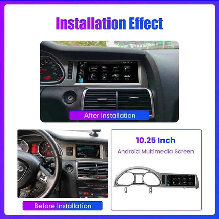 For Audi Q7 4L 2006-2009 Android Car Radio GPS Navigation Multimedia Player Carplay Android Auto IPS Touch Screen 4G 10.25 Inch
