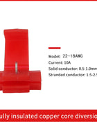 Wire Cable Connectors Quick Splice Electrical Terminals Non-destructive Crimp Without Breaking the Line AWG 22-18