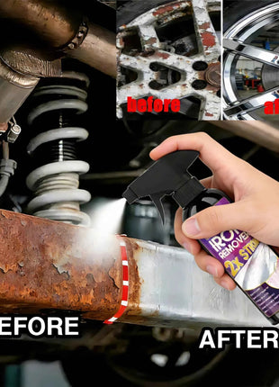 Ultimo detergente antiruggine per auto, cura delle ruote, rimozione rapida della ruggine, spray antiruggine per tubi di scarico auto, pulisce le macchie di polvere metallica