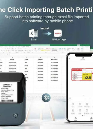 Niimbot B1 Portable Thermal Self-adhesive Labels Printer Mini Maker Pocket Printer Mobile Bluetooth Pocket Tag Price Machine NEW