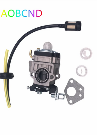 Kit Carburatore da 15mm per Decespugliatore 43CC 52CC 47CC 49CC con Guarnizione, Tubo, Filtro Benzina e Candela per CG430 CG520 BC430 BC520