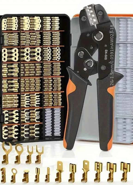 SN-58B 2.8/4.8/6.3 Pinza Crimpatrice a Molla per Connettori Elettrici Isolati Maschio/Femmina, Kit Assortito di Terminali per Cavi