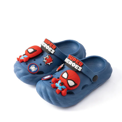 Ciabatte Marvel per bambini Cartoon EVA Fashion Summer Flat Shoes per ragazzi Ciabatte da casa con fondo spesso antiscivolo Nero Khaki Taglia 24-35