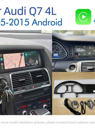 Android 14 Auto Radio CarPlay For Audi A6 C6 4f  For Audi Q7 4L 2005-2015 MMI 2G 3G GPS Car Multimedia Player Navi Stereo DSP