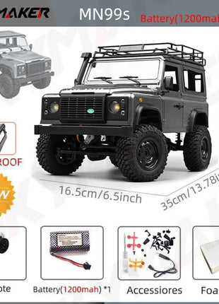 New MN99s MN98 1:12 MN Model RTR Version RC Car 2.4G 4WD RC Rock Crawler Defender Remote Control Car 1/12 RC Truck Cars Toys