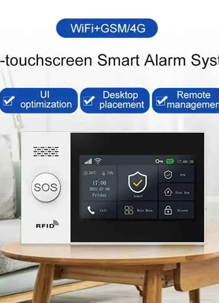 PGST residenziale Tuya Smart 4G Wifi Sistema di allarme per la casa Allarme di sicurezza wireless Casa Smart Life App Controllo funziona con ALexa