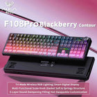 AULA F108 PRO Mechanical Keyboard Custom 100% Layout RGB Backlight Wireless Bluetooth Hifi Switch Gaming Keyboard