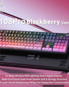 AULA F108 PRO Mechanical Keyboard Custom 100% Layout RGB Backlight Wireless Bluetooth Hifi Switch Gaming Keyboard