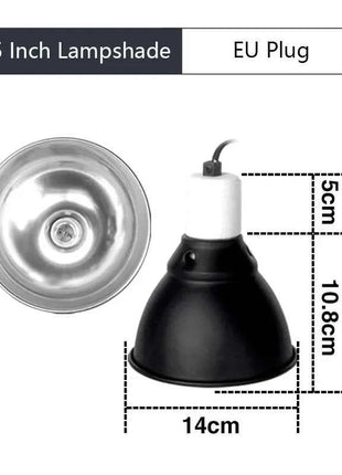 5.5 Inch Reptile Lamp Cap Tortoise Lizard Snake Terrarium Anti-scald Protective Lampshade Lamp Holder Reptile Safety Light Shade