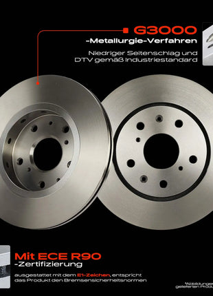 Dischi Freno Anteriori Frankberg 2x per Suzuki Swift III EZ 1.6L 2006-2010 5531157K01 5531257 K00 5531257 K01 5525062820