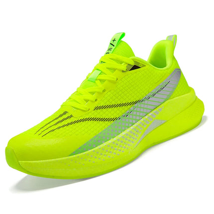 Scarpe sportive da uomo traspiranti con lacci, comode per il fitness quotidiano, scarpe da jogging elastiche, specializzate per l'allenamento all'aperto.