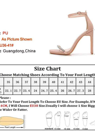 New Fashion strass una parola cinturino scarpe a spillo 10.8 cm tacchi altissimi sandali da donna testa quadrata sandali eleganti di colore nudo
