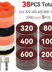 38PCS Grit 320-2000 / 6inch 147mm / China Mainland
