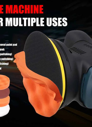 Podofo 1580W 5” Buffer Polisher Orbital Polisher 550-3300 RPM Polisher for Car Detailing Waxing Polishing