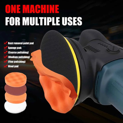 Podofo 1580W 5” Buffer Polisher Orbital Polisher 550-3300 RPM Polisher for Car Detailing Waxing Polishing