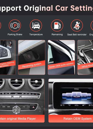 Linux Multimedia Screen Wireless CarPlay Android Auto for Mercedes-Benz W205 W176 GLC A C V Class W447 CLA GLA 2015-2018 NTG5.0