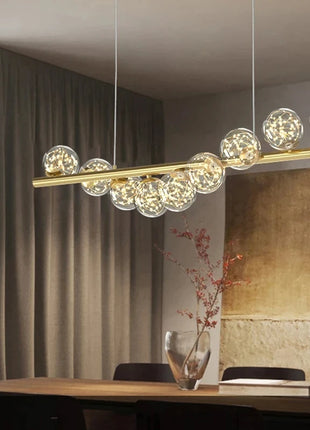 Lampadario a Sospensione LED in Vetro Stile Nordico Italiano, Decorazione per Casa, Sala da Pranzo, Cucina, Moderno Lampadario da Soffitto per Bar e Soggiorno