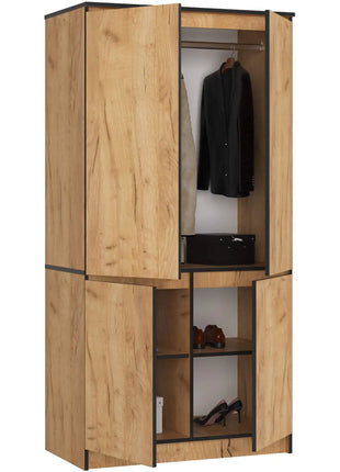 Armadio AKORD S90 4 ante in rovere Craft 90x51x180 cm