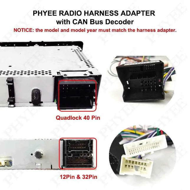 Decoder CAN Bus Quadlock 12Pin/32Pin, con supporto SWC, P&P 16Pin Android, per Renault Megane Mk3 Scenic 3 Fluence 09-15