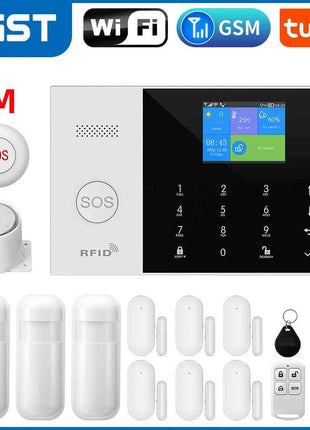 Tuya Smart Wifi GSM Security Alarm System for Home Wireless 2G Alarm System Panel Smart Life App Control work with Alexa