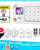 Sistema di Allarme GSM KERUI, Pannello di Allarme Domestico WiFi con Batteria Integrata, Kit di Allarme di Sicurezza Wireless 433MHz per Casa, Compatibile con Tuya Smart W181