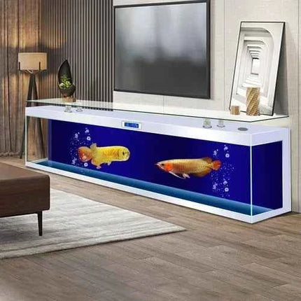 cc182l TV Cabinet Fish Tank Tea Table Integrated Aquarium Living Room Home Super White Glass Fish Globe