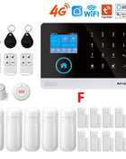 WiFi + GSM/4G and 2G Wireless Security Protection Smart Home App and Tuya Home Security Alarm System Alexa Remote Operation 433 Mhz