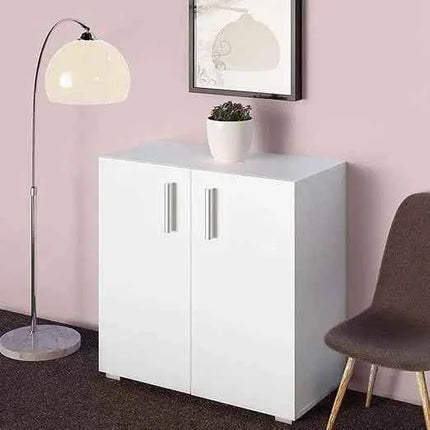 Sideboard with Double Doors and 2 Internal Shelves Document Cabinet MultiPurpose Cabinet for Office, Kitchen or Bathroom, Sideb