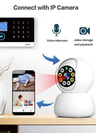 Protezione di sicurezza wireless WiFi + GSM/4G e 2G App Smart Home e Tuya Sistema di allarme di sicurezza domestica Alexa Funzionamento remoto 433 Mhz