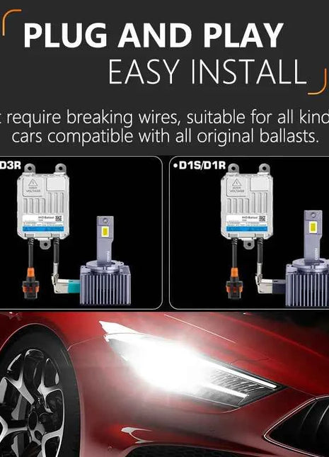 OSRAM LED D1S D3S Car Headlight LEDriving XENON HID Lamps 45W Power Bright 6000K White Canbus LED Bulbs Original Upgrade, Pair