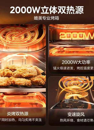 Friggitrice ad Aria Midea - Doppia Fonte di Calore, Vapore, Grill, Finestra Visiva