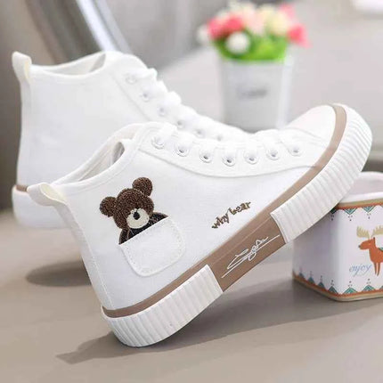 Simpatiche scarpe di tela da donna sneakers traspiranti scarpe sportive di marca per donna scarpe casual vulcanizzate appartamenti alti Zapatos Mujer